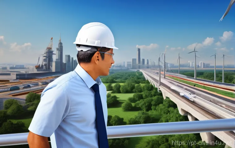 토목기사 자격증 취득의 장점 - Here are three image prompts in English, designed for an image generation tool, based on the provide...