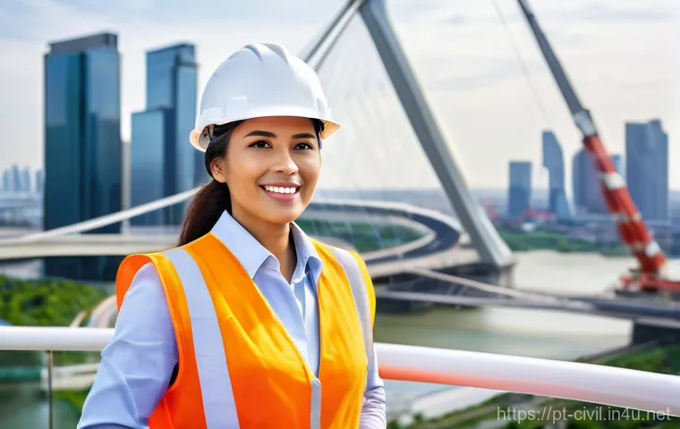 토목기사 자격증 취득의 장점 - Prompt 1: Visionary Civil Engineer Leading a Grand Project**