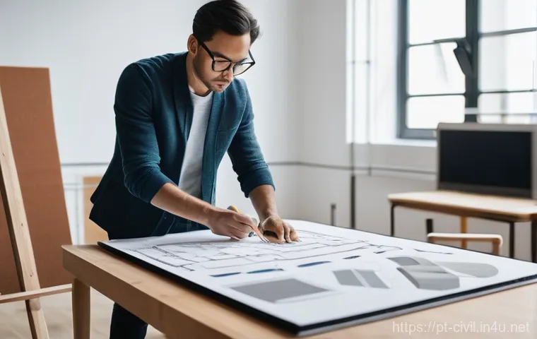토목기사와 건축기사의 차이점 - **Prompt:** A focused female civil engineer, wearing a hard hat, safety vest, and work boots, stands...